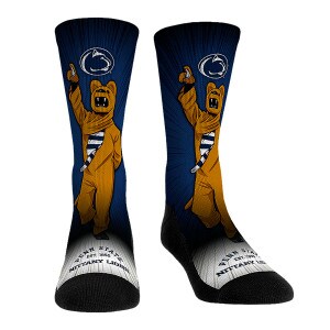 navy socks with Athletic Logo, Nittany Lion Mascot, Penn State Nittany Lions Est. 1855